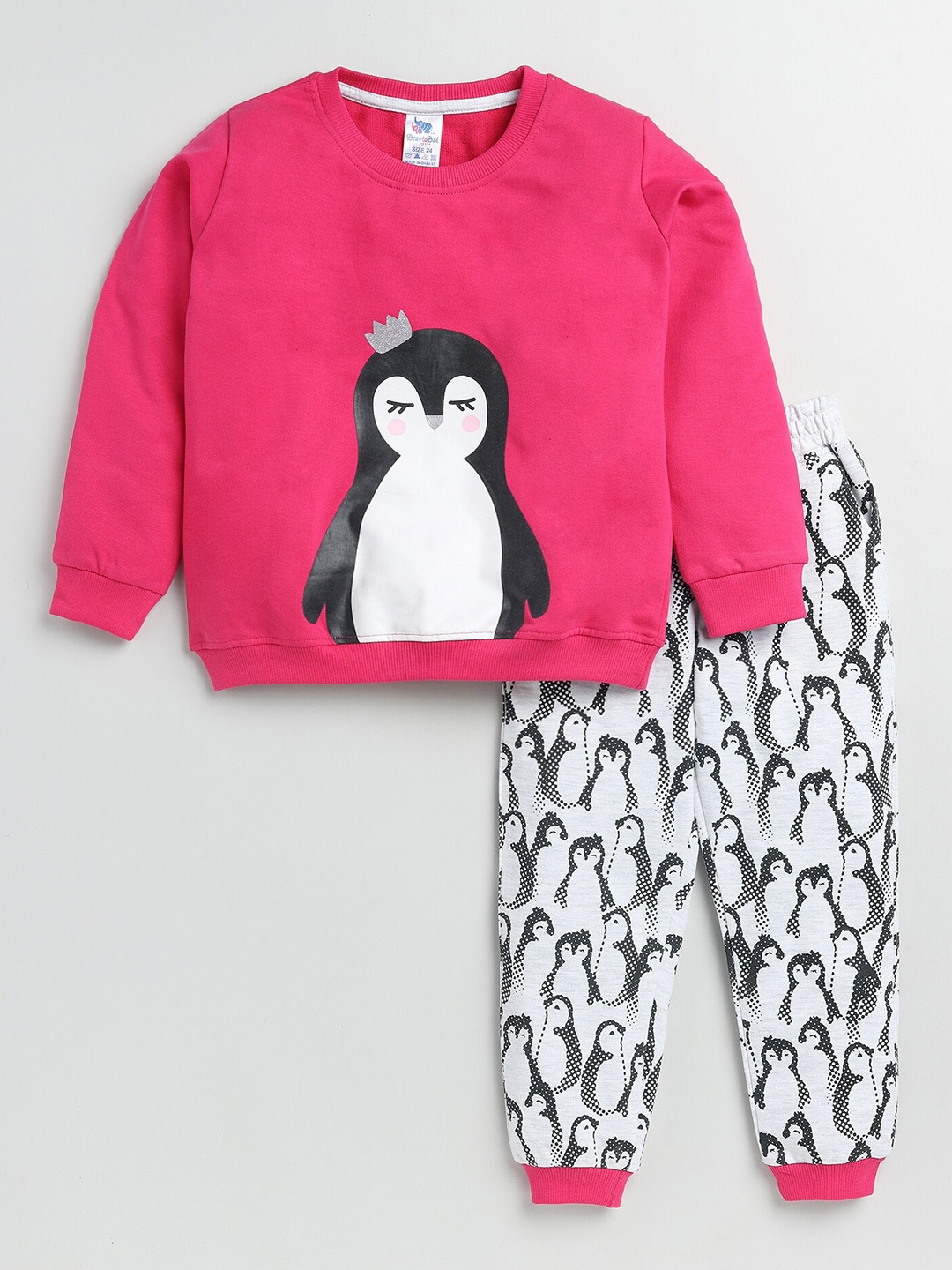 

Dear to Dad Girls Printed Pure Cotton T-Shirt & Joggers, Pink