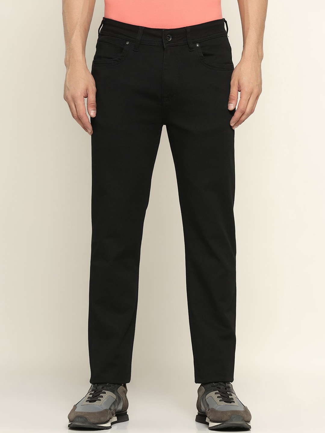 

Blackberrys Men Cotton Skinny Fit Low-Rise Jeans, Black