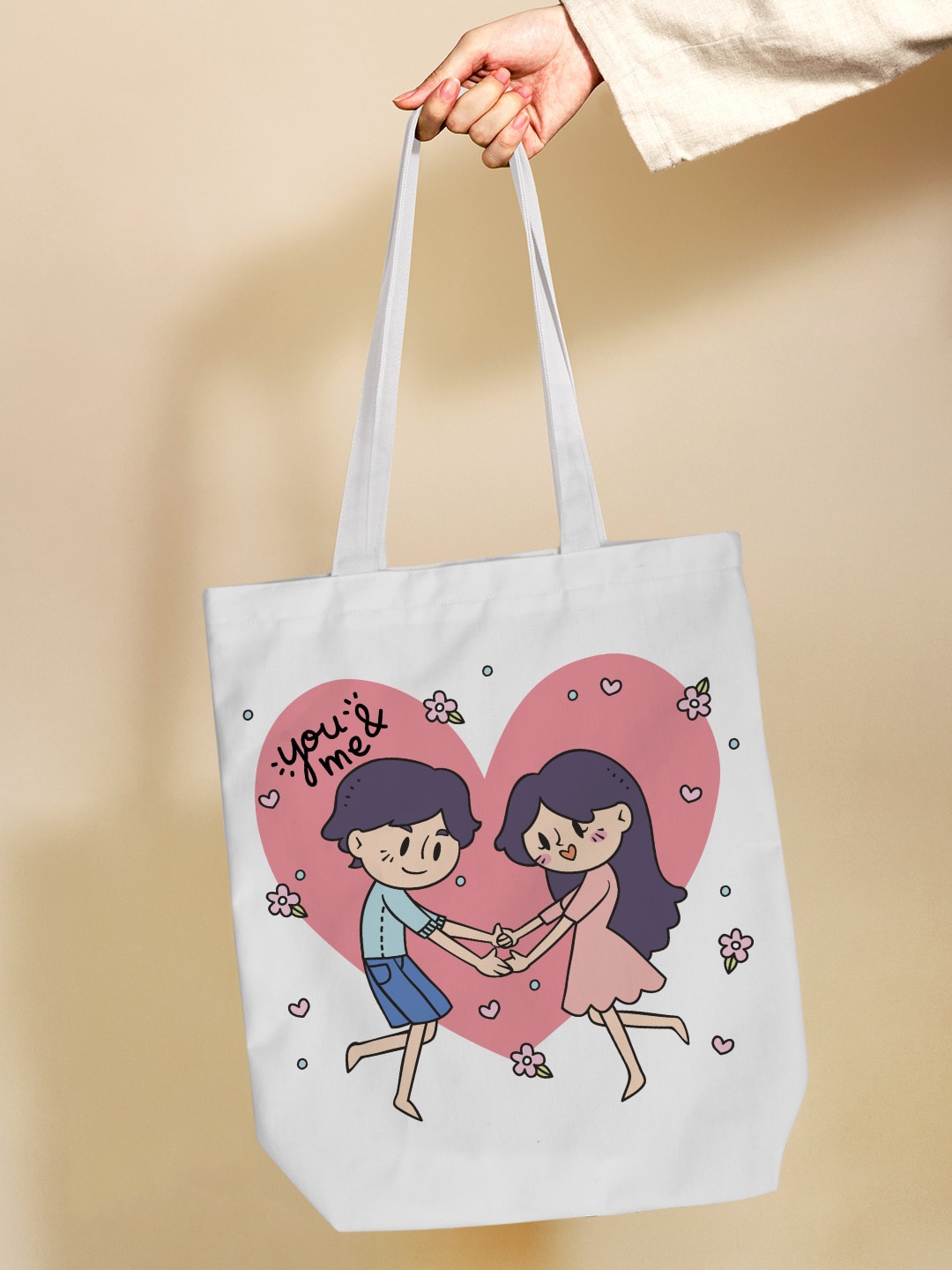 

Crazy Corner Printed Shopper Tote Bag, White