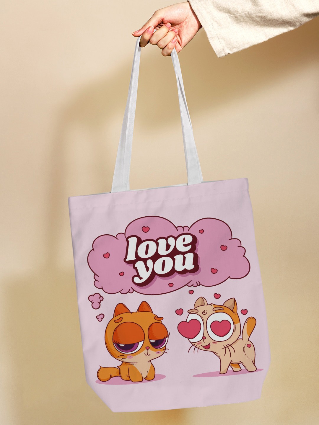 

Crazy Corner Printed Structured Tote Bag, Pink