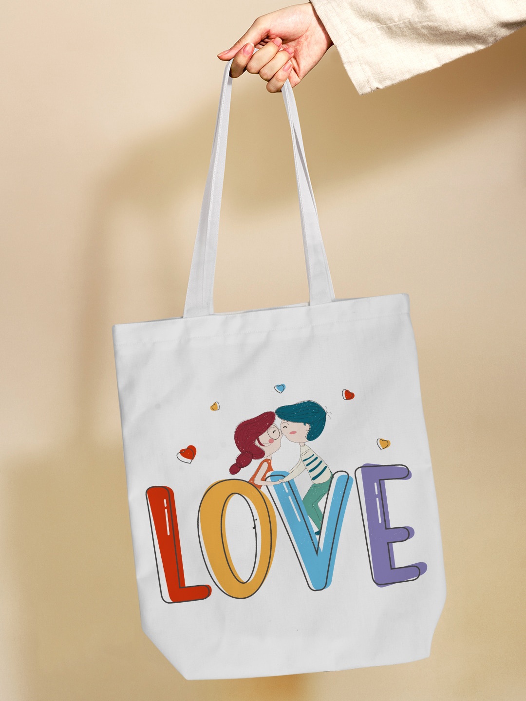 

Crazy Corner Printed Shopper Tote Bag, White