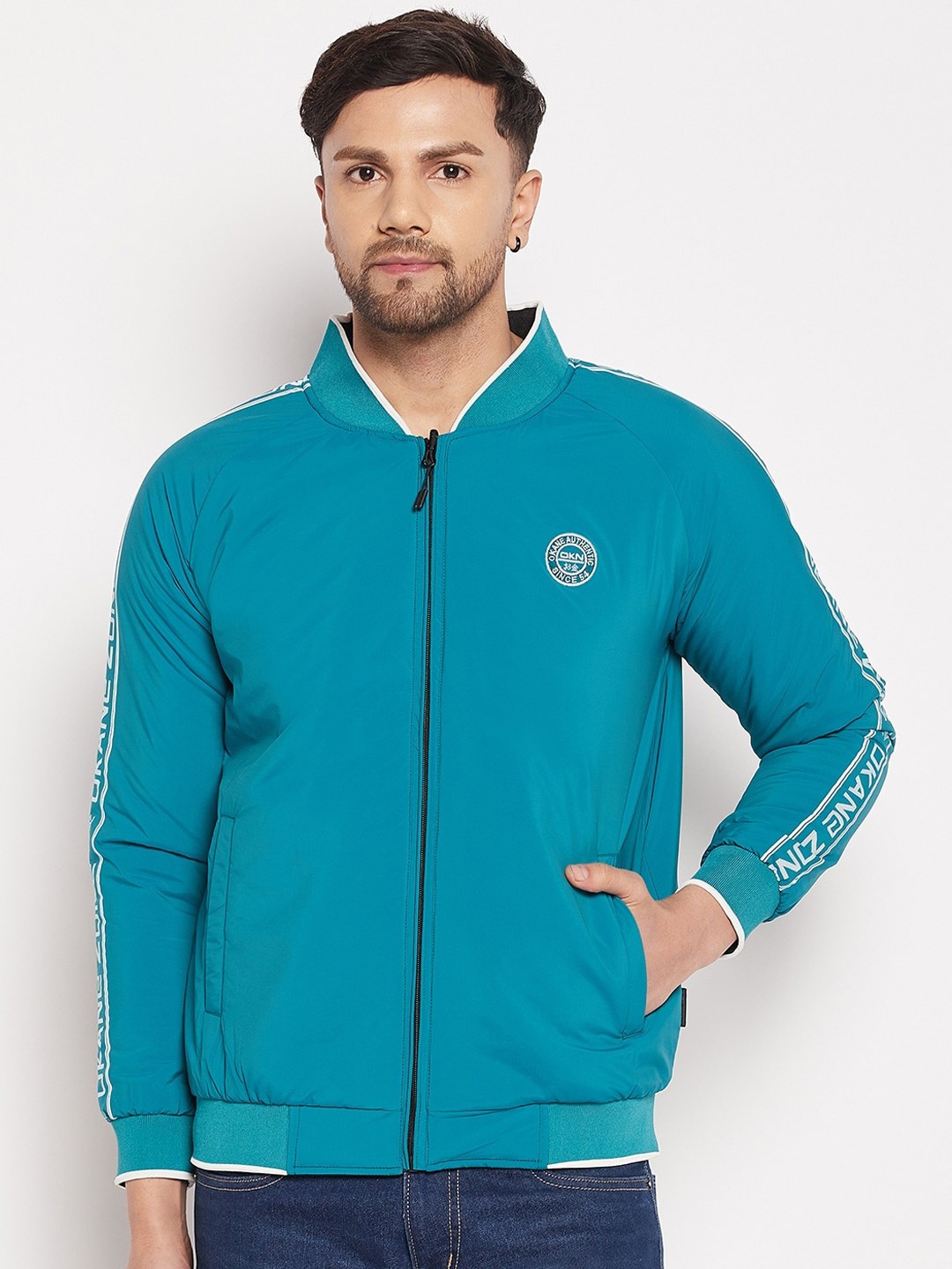 

Okane Men Reversible Bomber Jacket, Blue