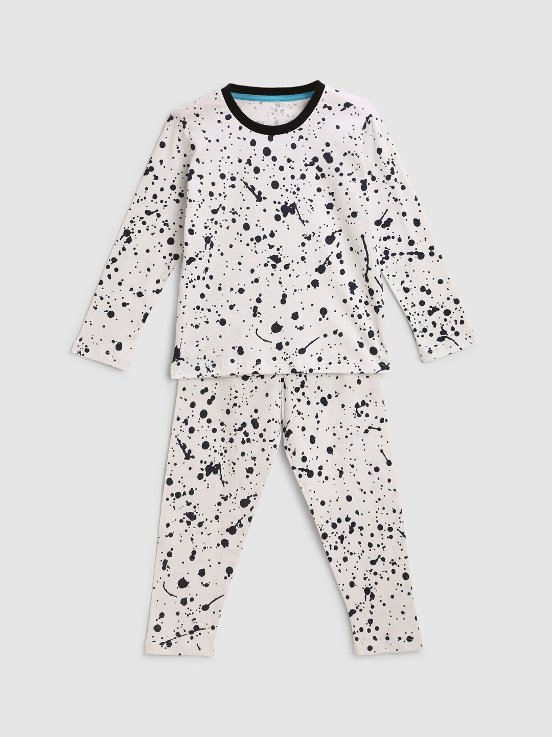 

HERE&NOW Girls Printed Night suit, White