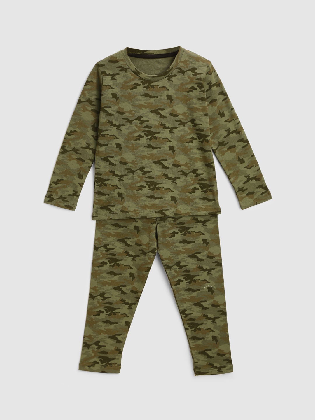 

HERE&NOW Boys Printed Night suit, Green