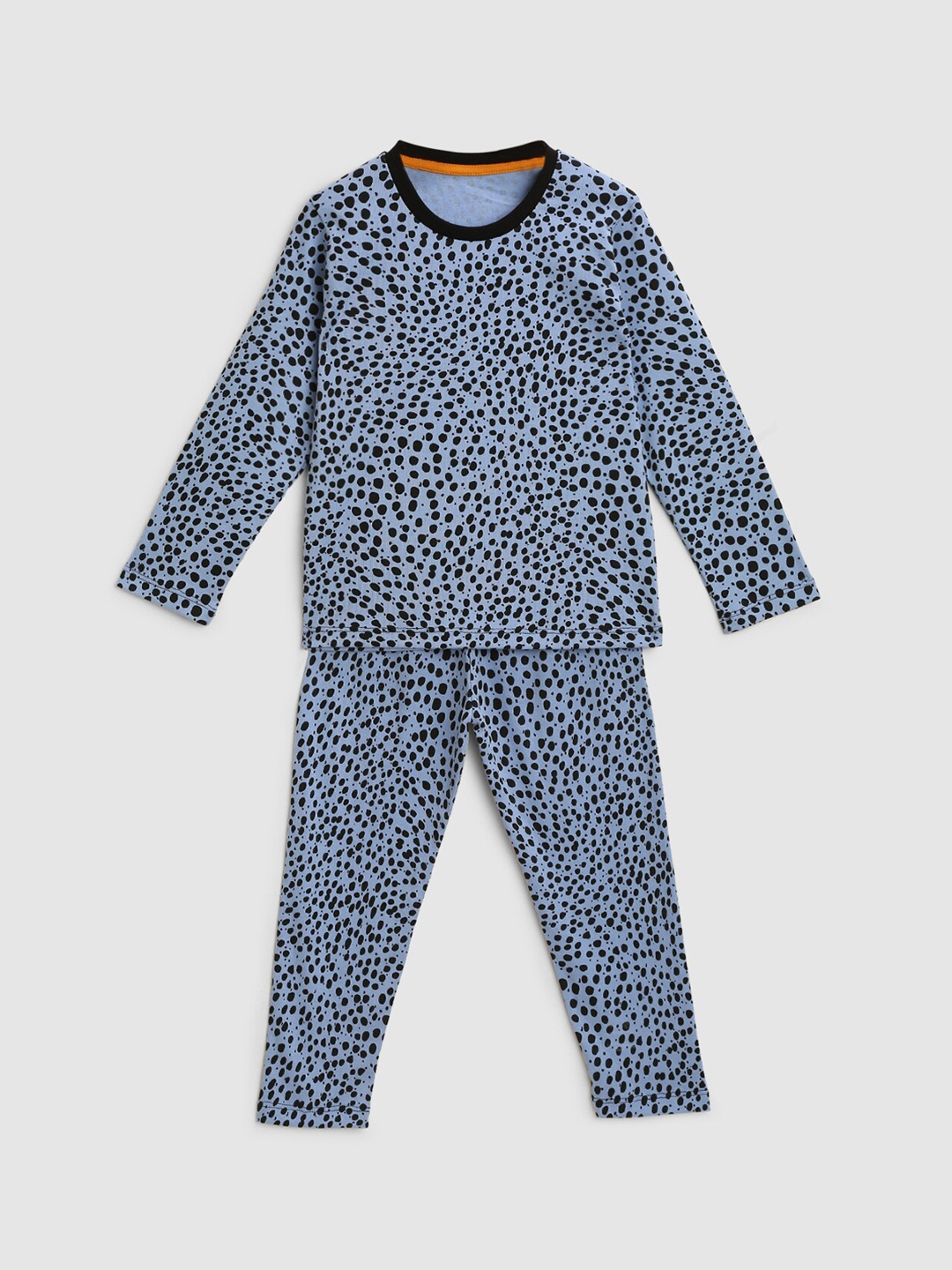 

HERE&NOW Girls Printed Night suit, Blue