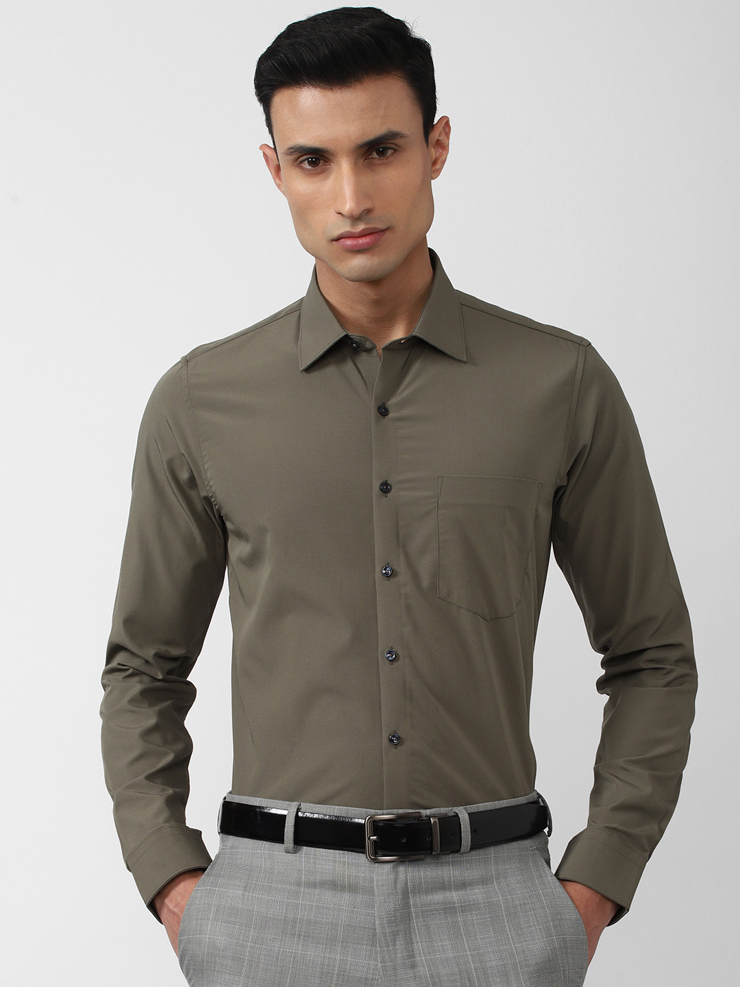 

Van Heusen Slim Fit Formal Shirt, Olive