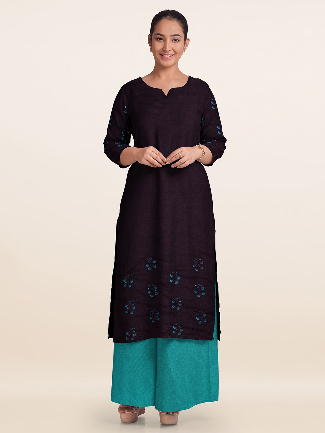 

Pothys Unstitched Dress Material, Purple