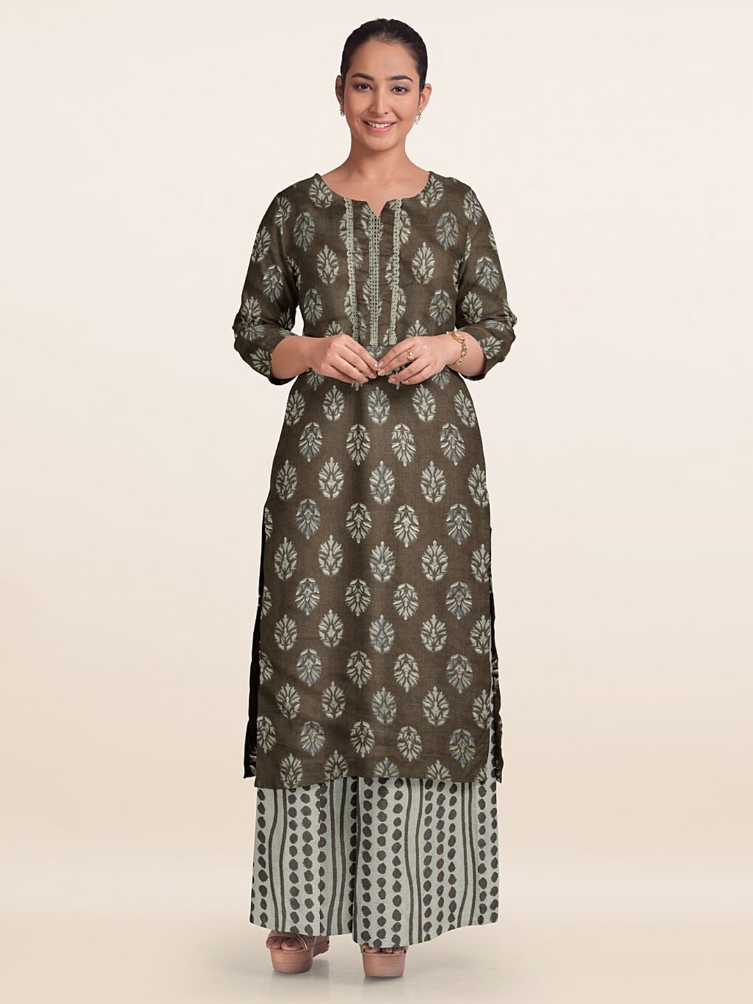

Pothys Unstitched Dress Material, Grey