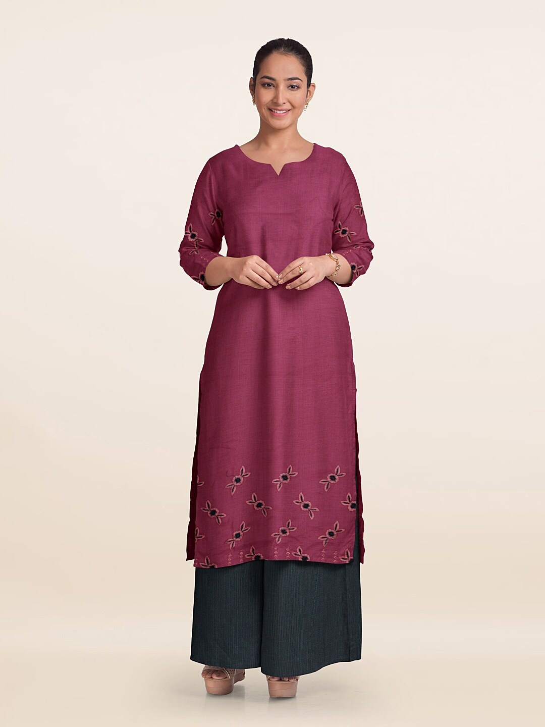 

Pothys Unstitched Dress Material, Pink