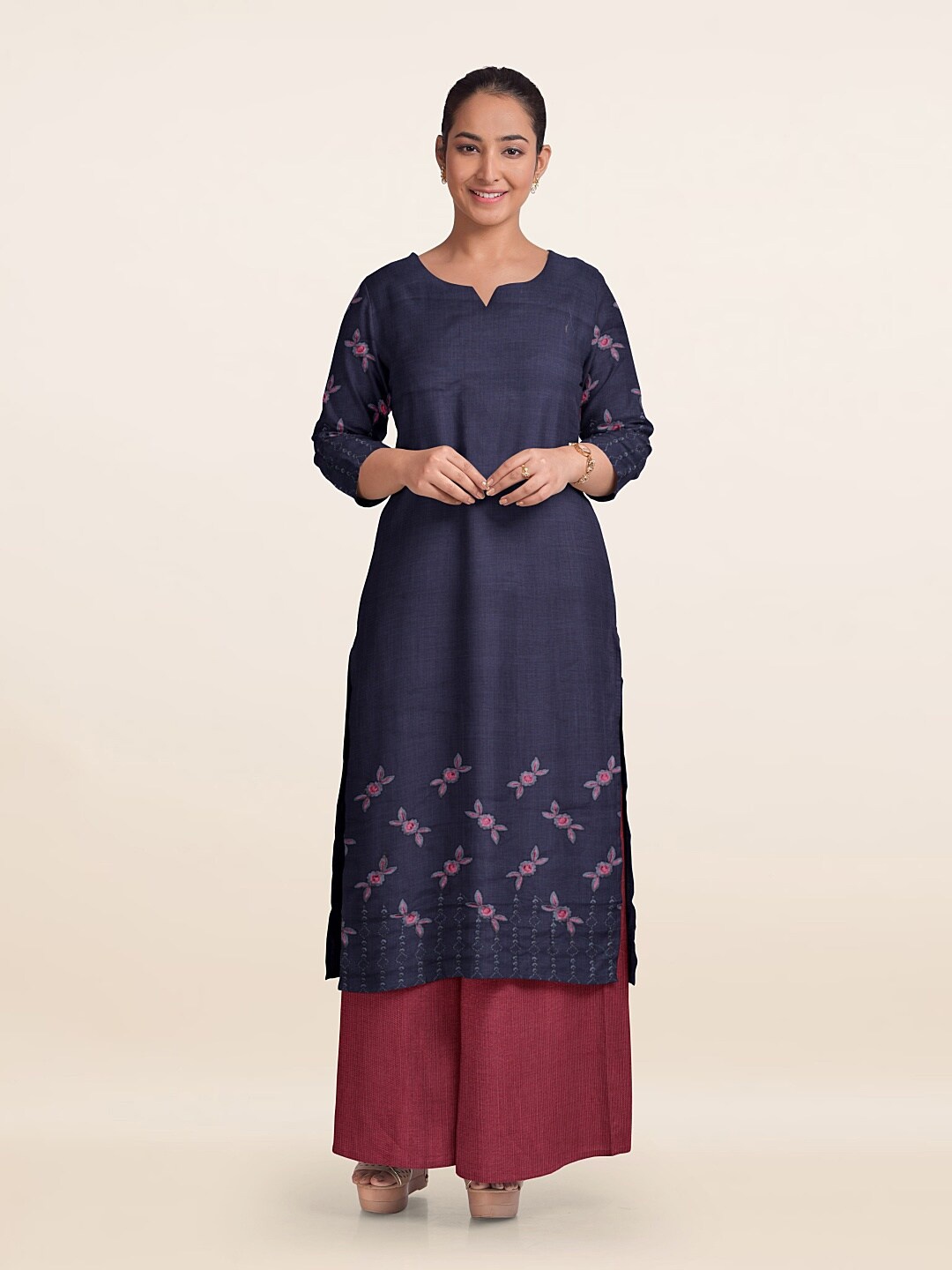 

Pothys Unstitched Dress Material, Purple