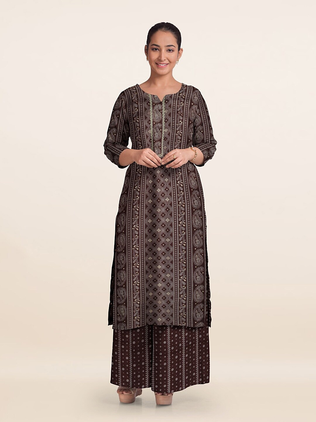 

Pothys Printed Unstitched Dress Material, Purple