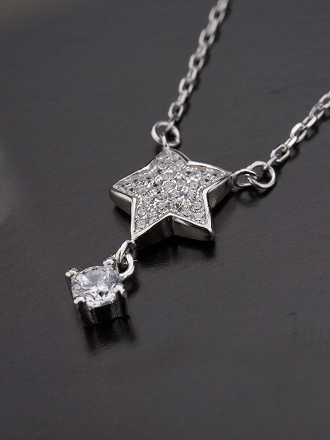 

PALMONAS Sterling Silver Silver-Plated Necklace