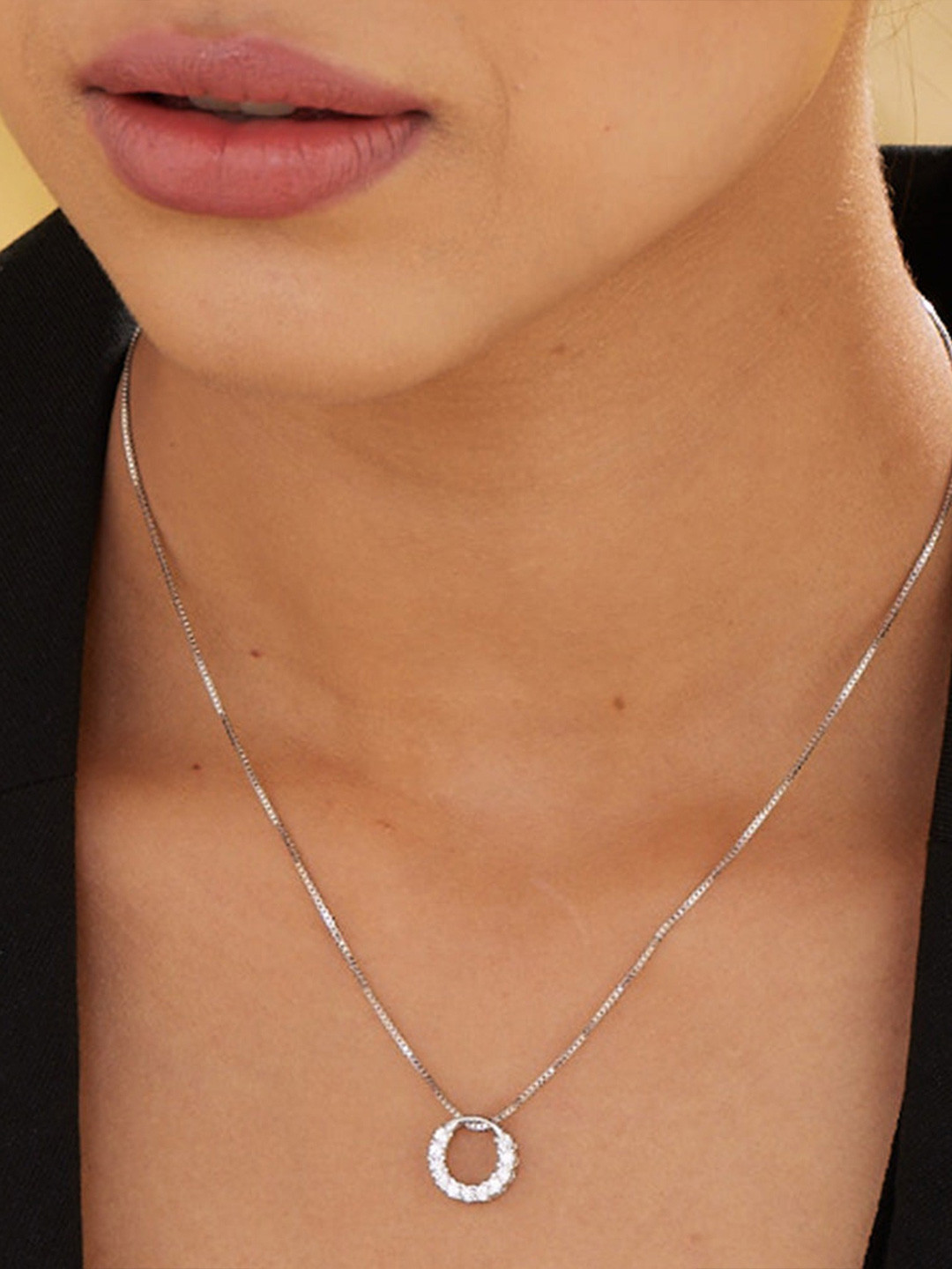 

PALMONAS Sterling Silver Silver-Plated Necklace