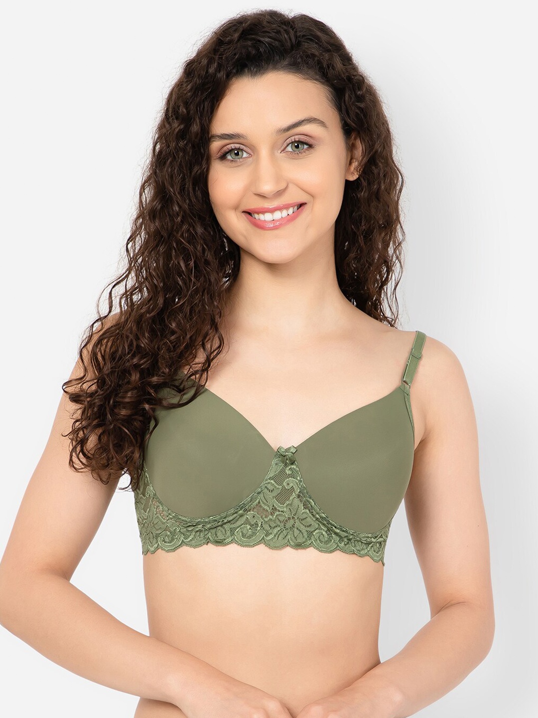 

Clovia Lightly Padded Bra, Green