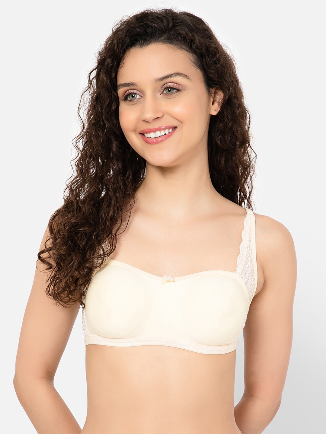 

Clovia Non-Wired Lightly Padded Spacer Cup T-shirt Bra, Beige