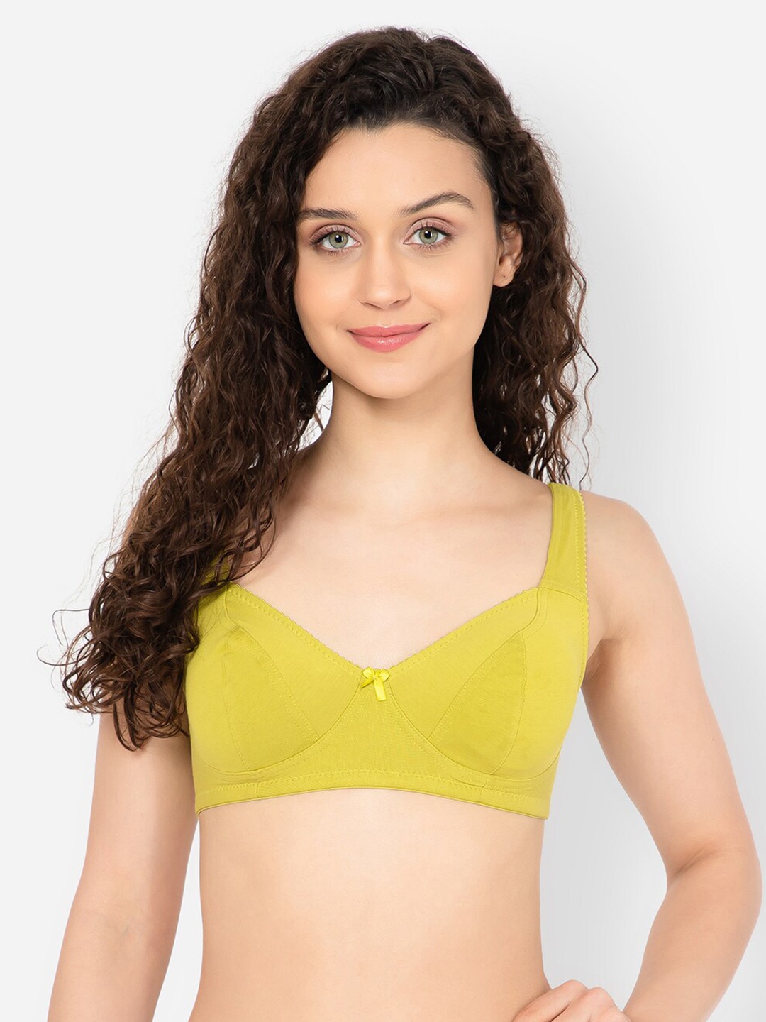 

Clovia Cotton Non-Padded Non-Wired Bra, Green