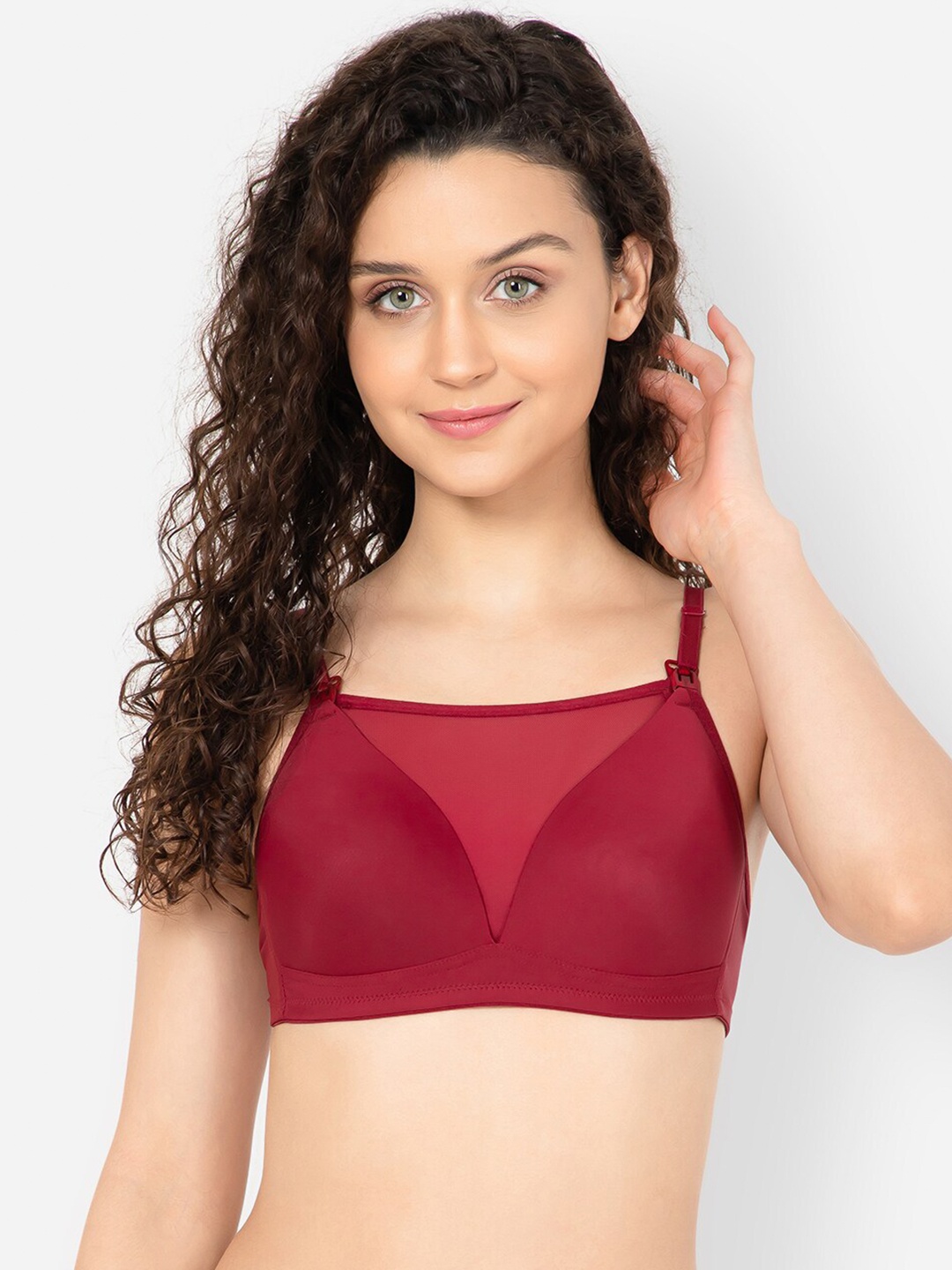 

Clovia Maternity Non-Padded Non-Wired Bra, Maroon