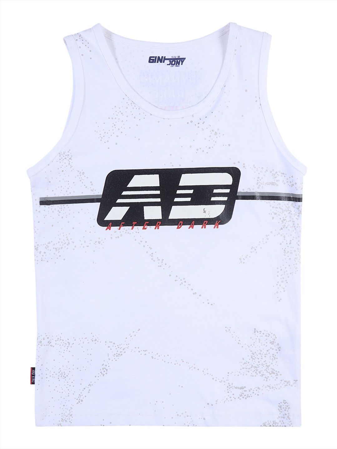 

Gini and Jony Boys Typography Printed T-shirt, White