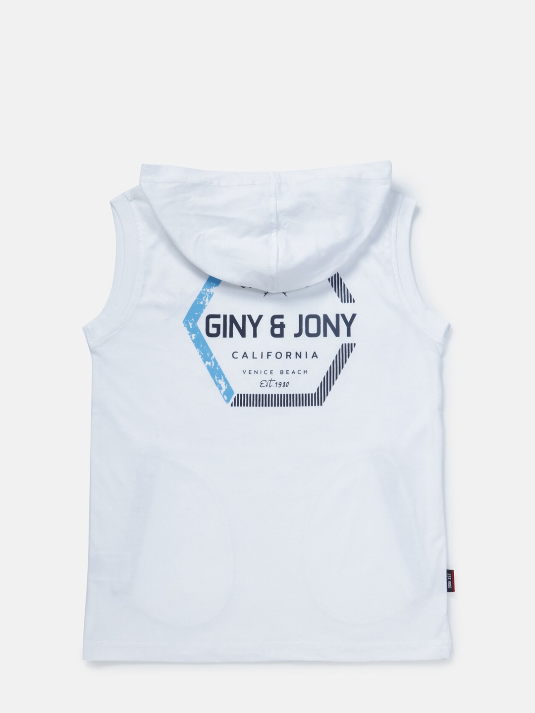 

Gini and Jony BoysTypography Printed Cotton T-shirt, White