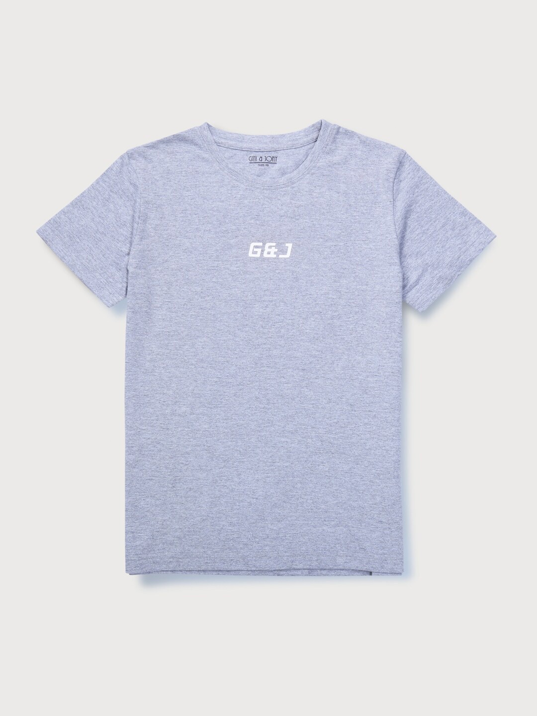 

Gini and Jony Boys Round Neck Cotton T-shirt, Grey