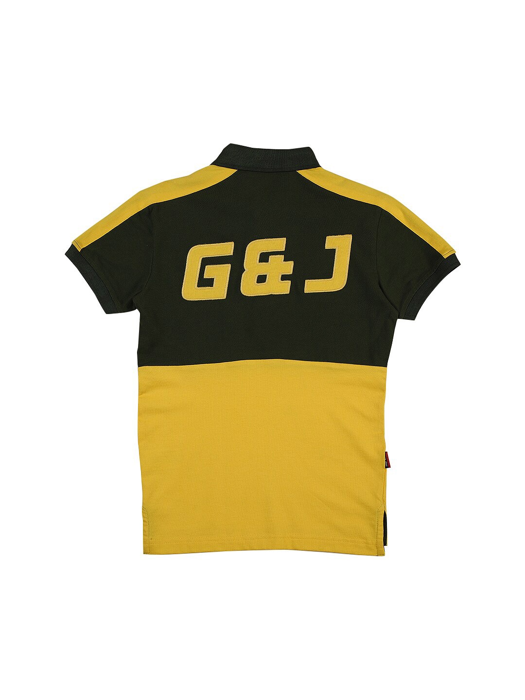 

Gini and Jony Boys Cotton Colourblocked Polo Collar T-shirt, Yellow