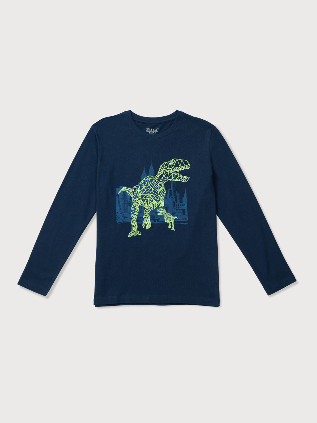 

Gini and Jony Boys Graphic Printed Cotton T-shirt, Navy blue