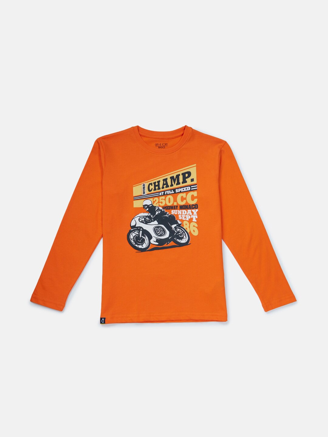 

Gini and Jony Boys Printed T-shirt, Orange
