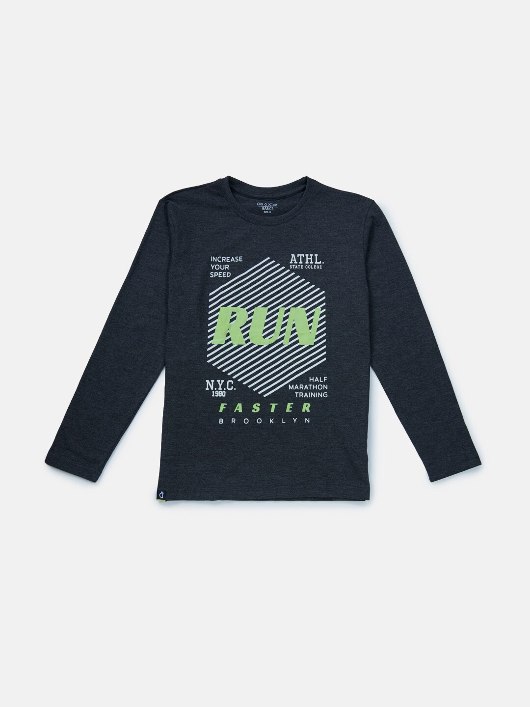 

Gini and Jony Boys Printed Cotton T-shirt, Black