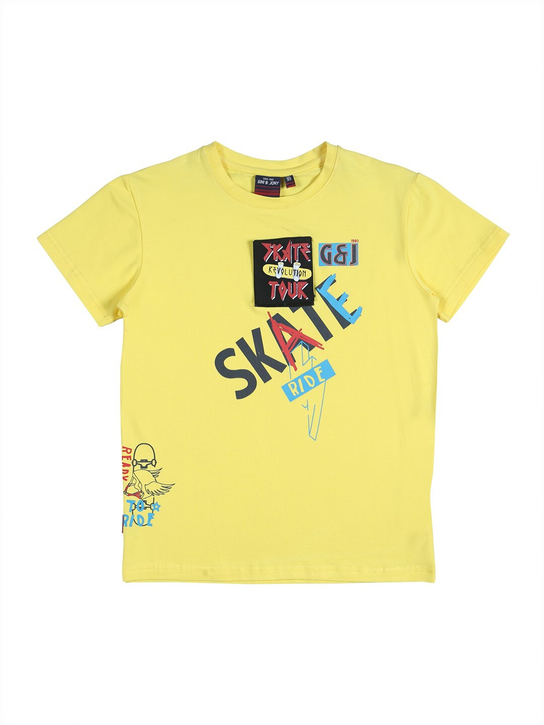 

Gini and Jony Boys Printed T-shirt, Yellow