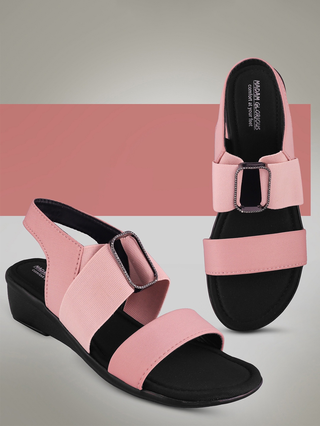 

madam glorious Women Peach-Coloured Comfort Heels