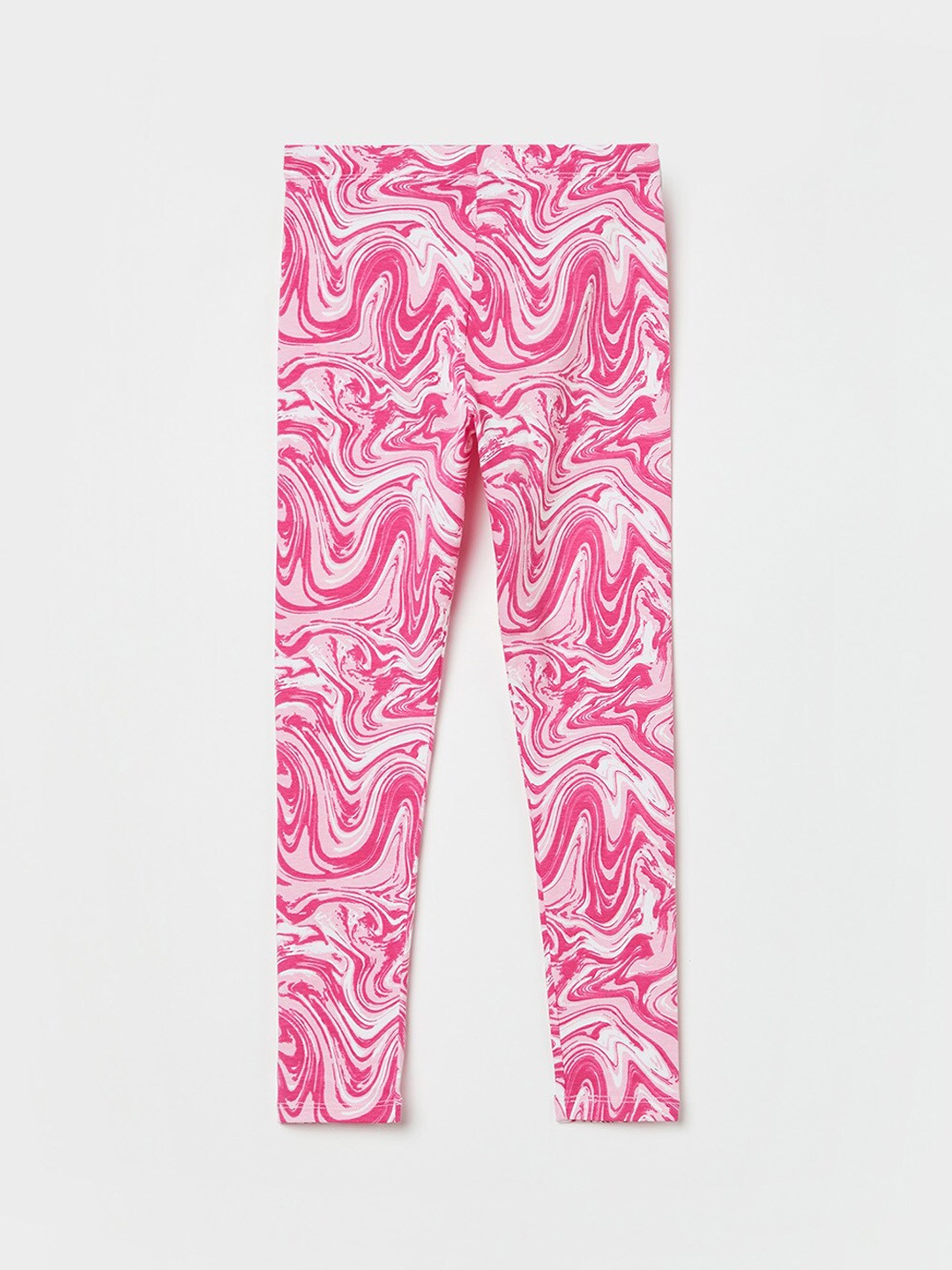 

Fame Forever by Lifestyle Girls Abstract Printed Leggings, Pink