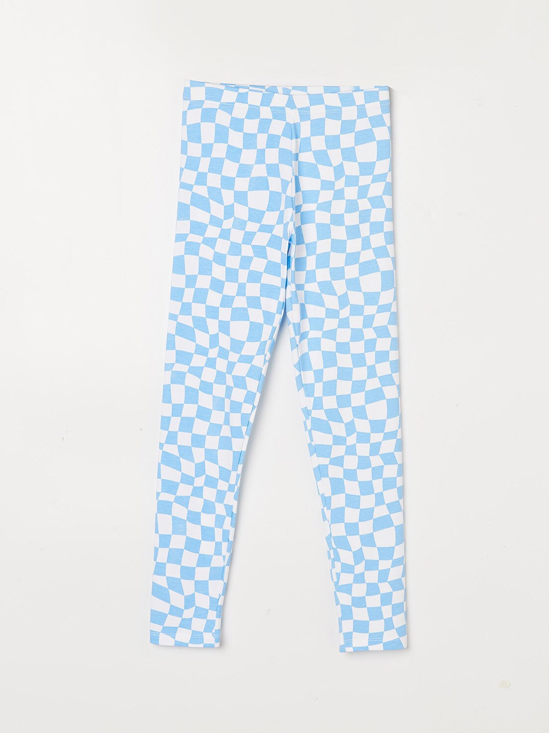 

Fame Forever by Lifestyle Girls Cotton Checked Leggings, White