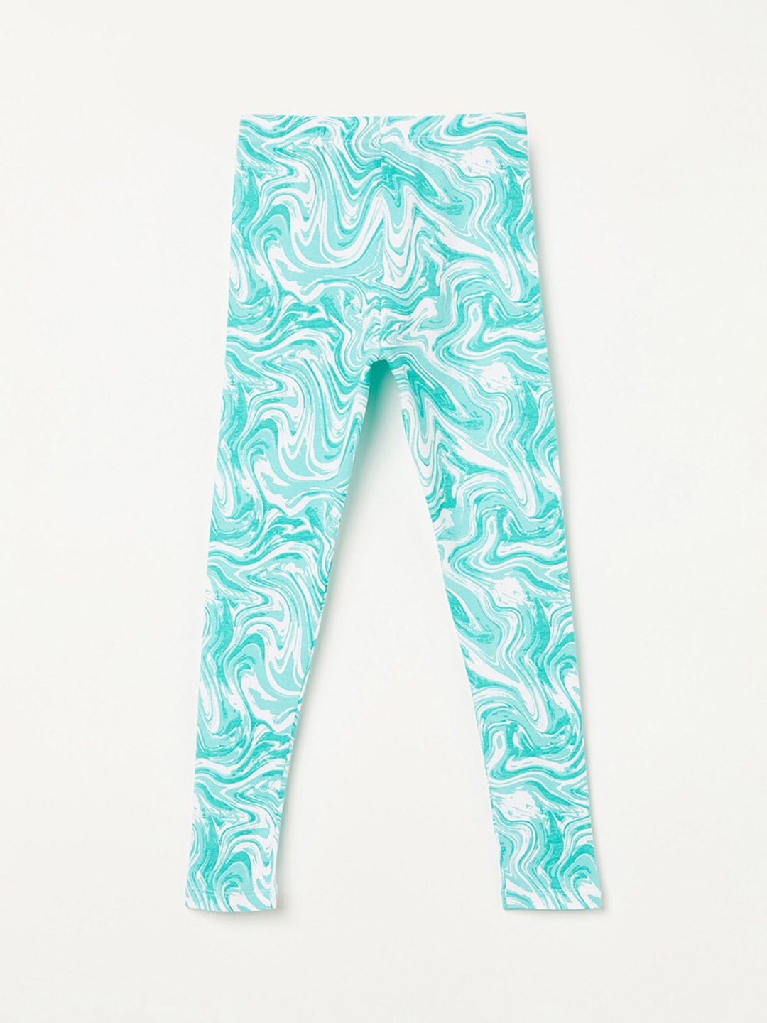

Fame Forever by Lifestyle Girls Abstract Printed Leggings, Sea green