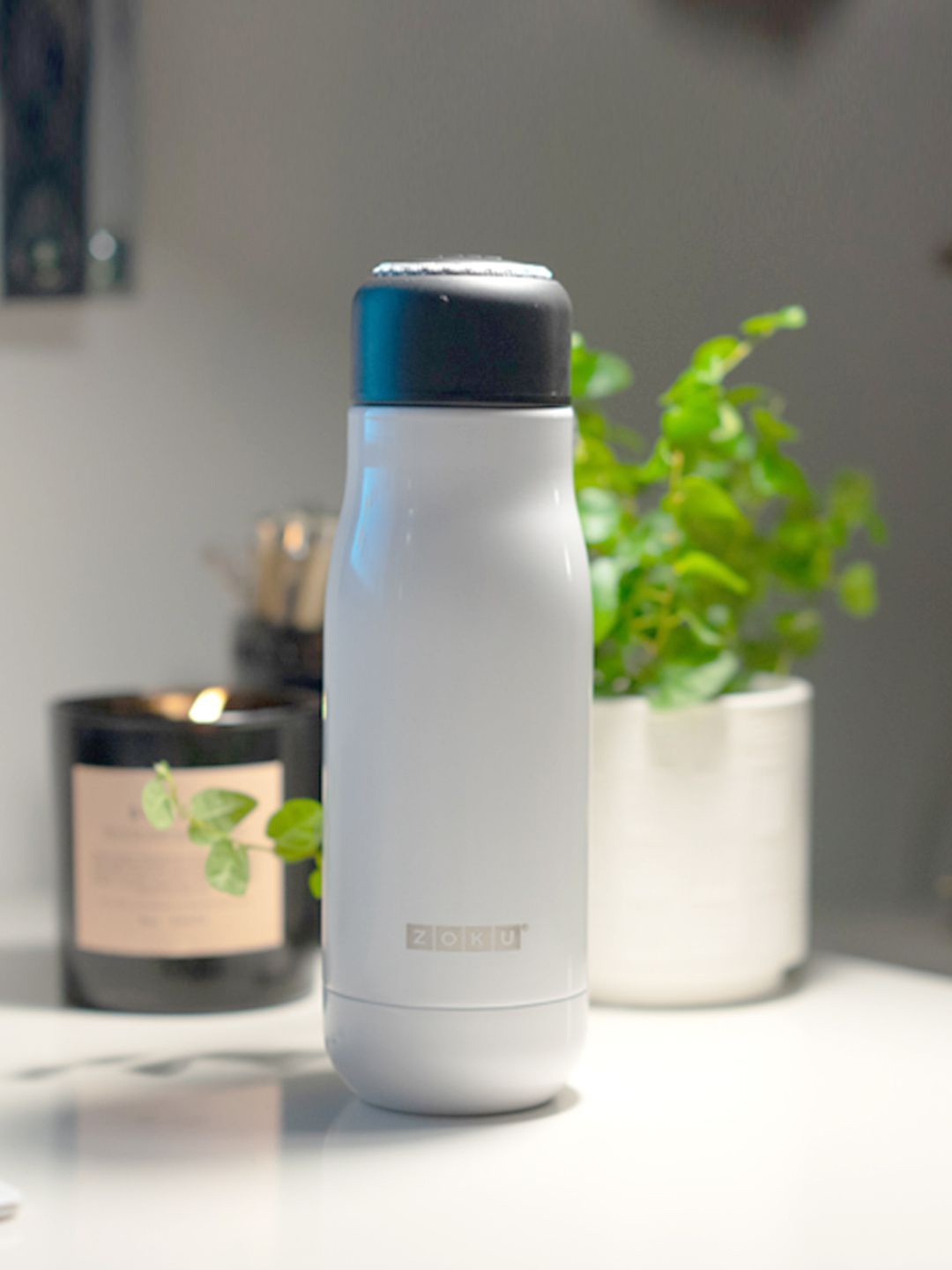 

ZOKU White Stainless Steel Water Bottle 500 ml