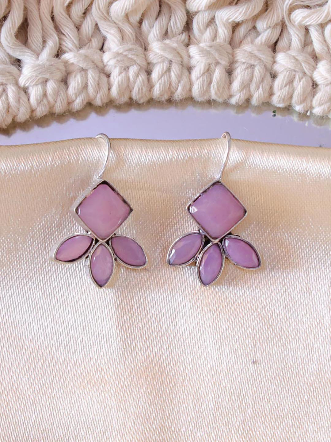 

Ozanoo Silver-Plated Classic Drop Earrings, Purple