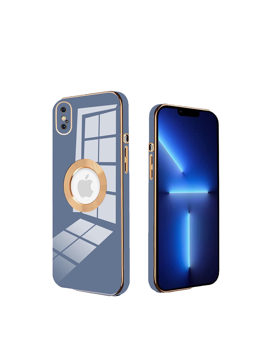 

Karwan Blue Shockproof iPhone X Mobile Back Case