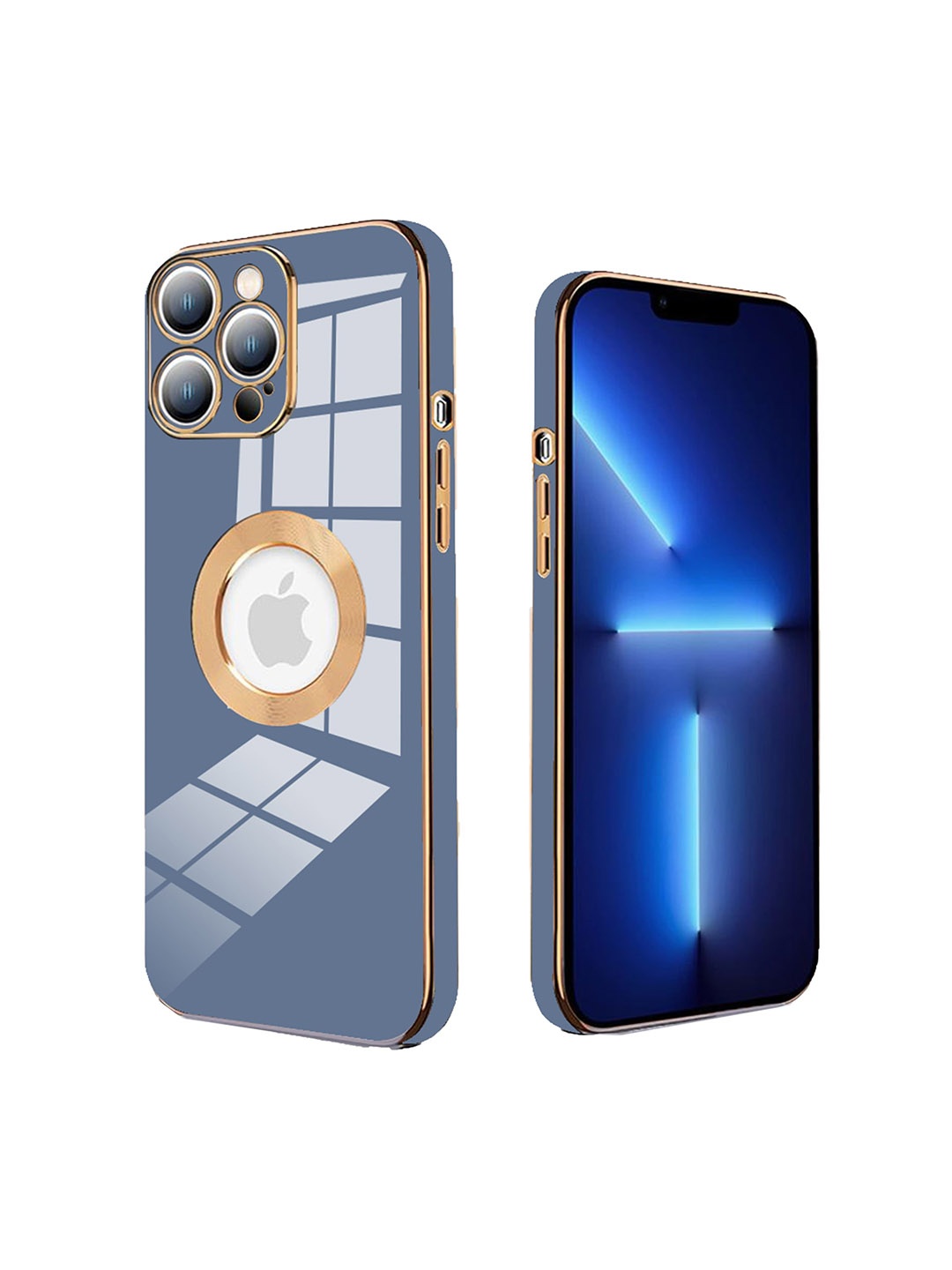 

Karwan Blue Shockproof iPhone 13 Pro Max Mobile Back Case
