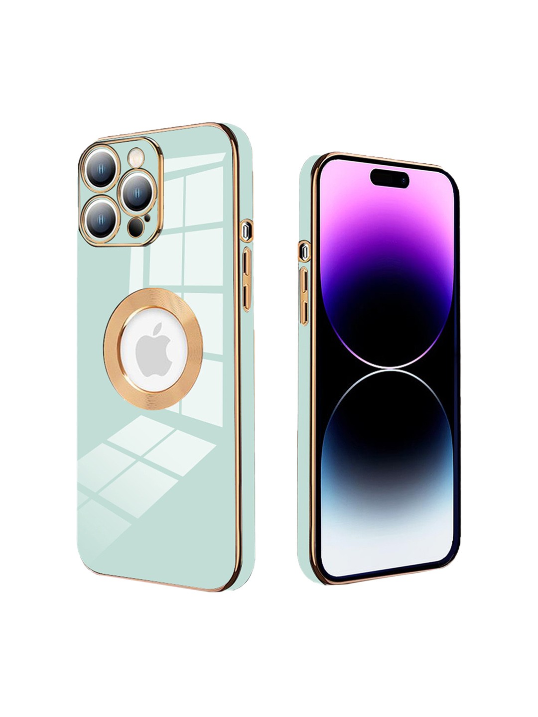 

Karwan Mint Green Shock Proof Apple iPhone 14 Pro Phone Back Case