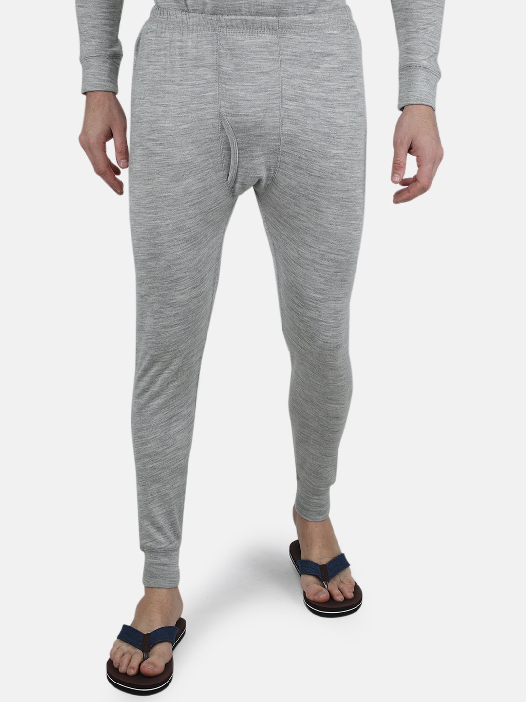 

Monte Carlo Men Pure Wool Thermal Bottom, Grey