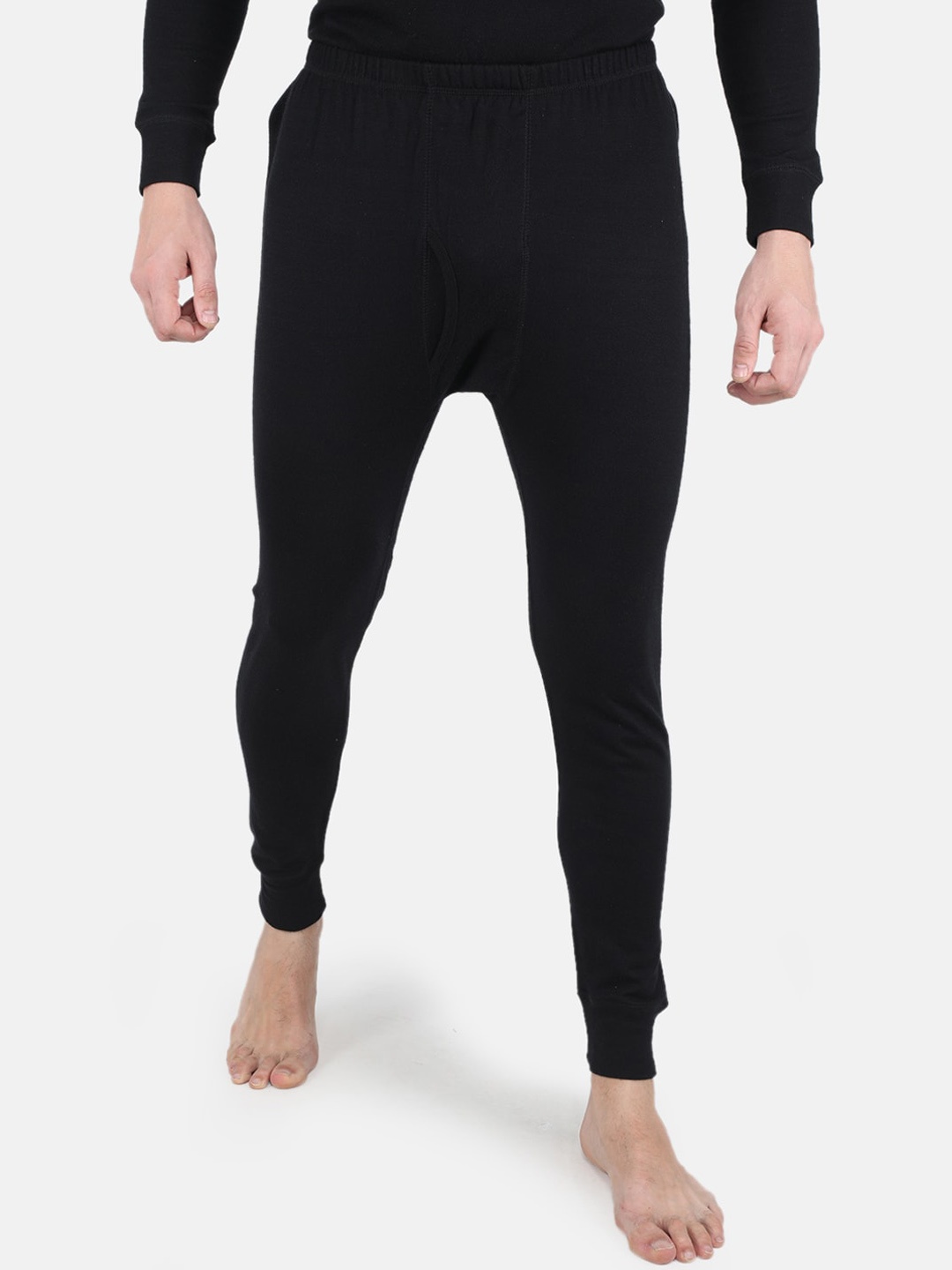 

Monte Carlo Men Cotton Thermal Bottoms, Black