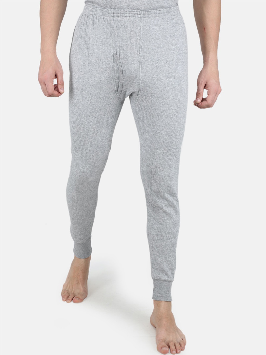 

Monte Carlo Men Ribbed Cotton Thermal Bottoms, Grey