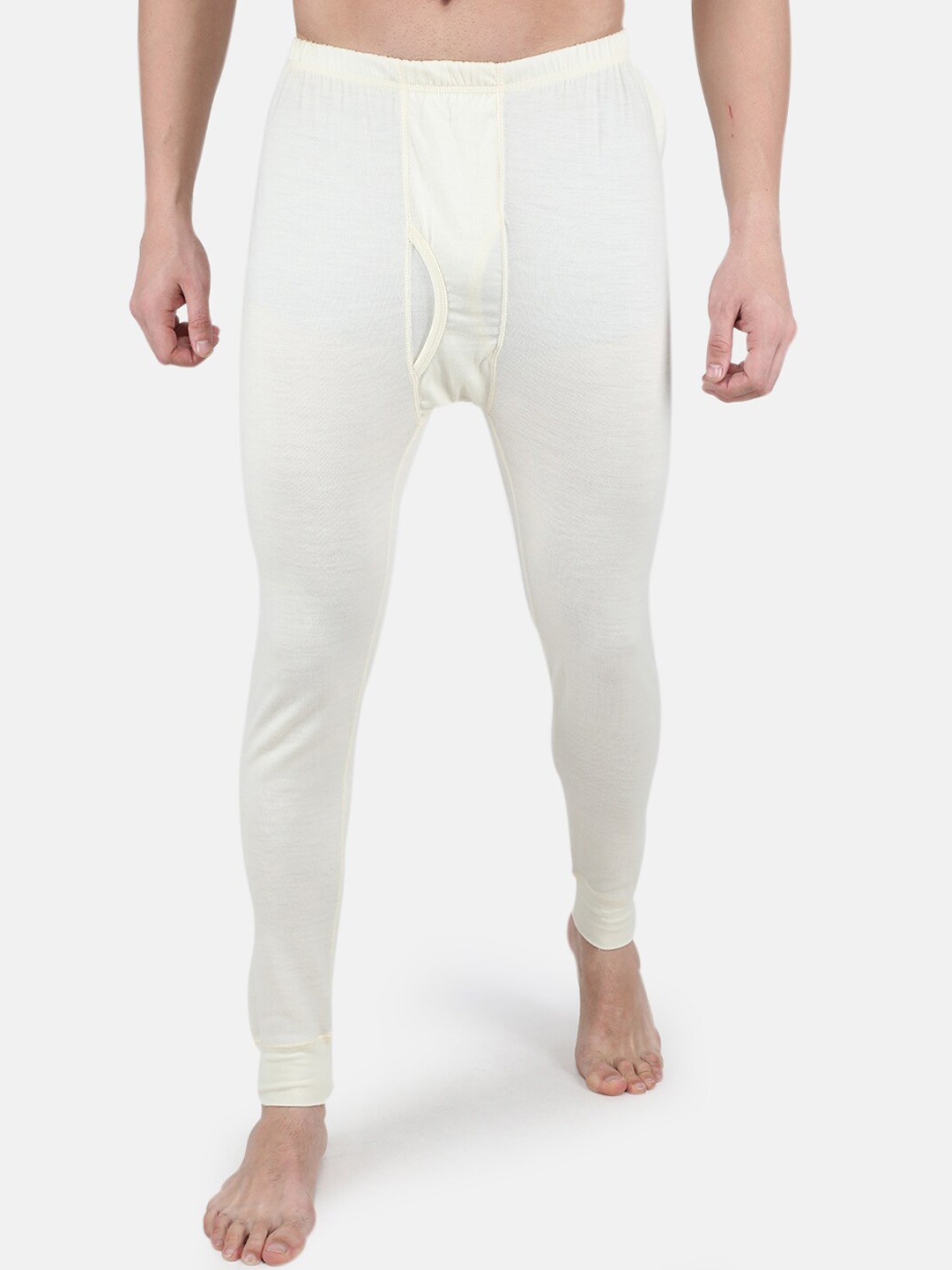 

Monte Carlo Men Plus Size Pure Wool Thermal Bottom, Cream