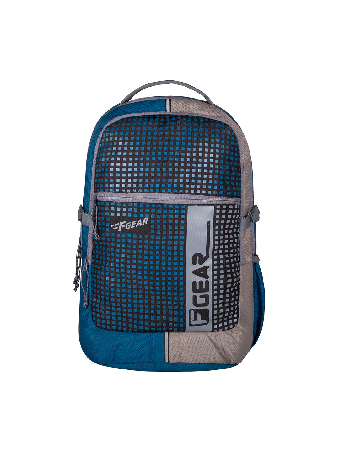 

F Gear Brand Logo Printed Backpack with Reflective Strip, Blue