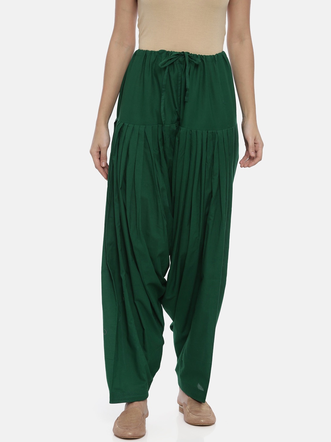 

Souchii Women Pure Cotton Patiala, Green