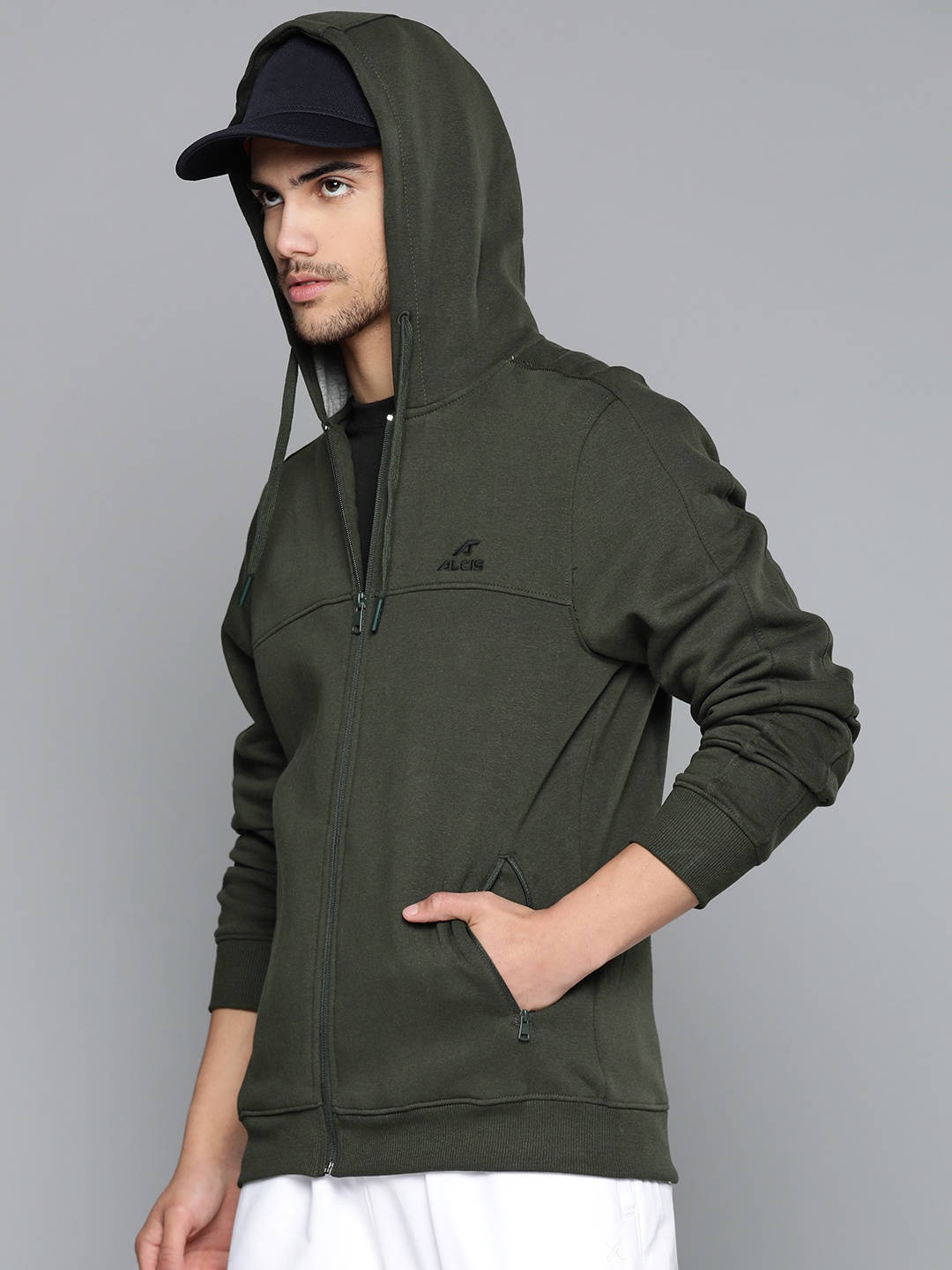 

Alcis Men Running Sporty Jacket, Olive