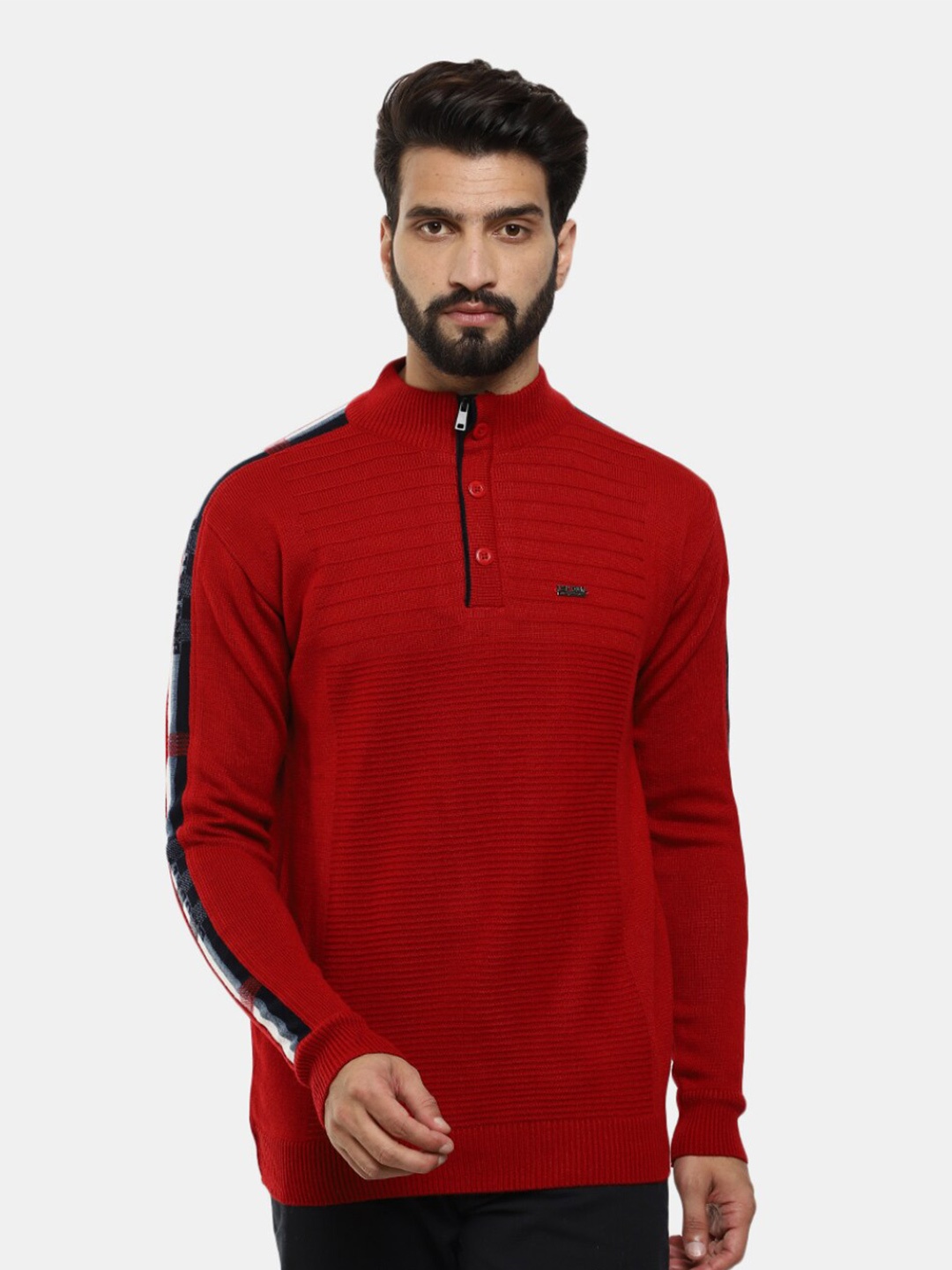 

V-Mart Men Woolen Pullover, Red