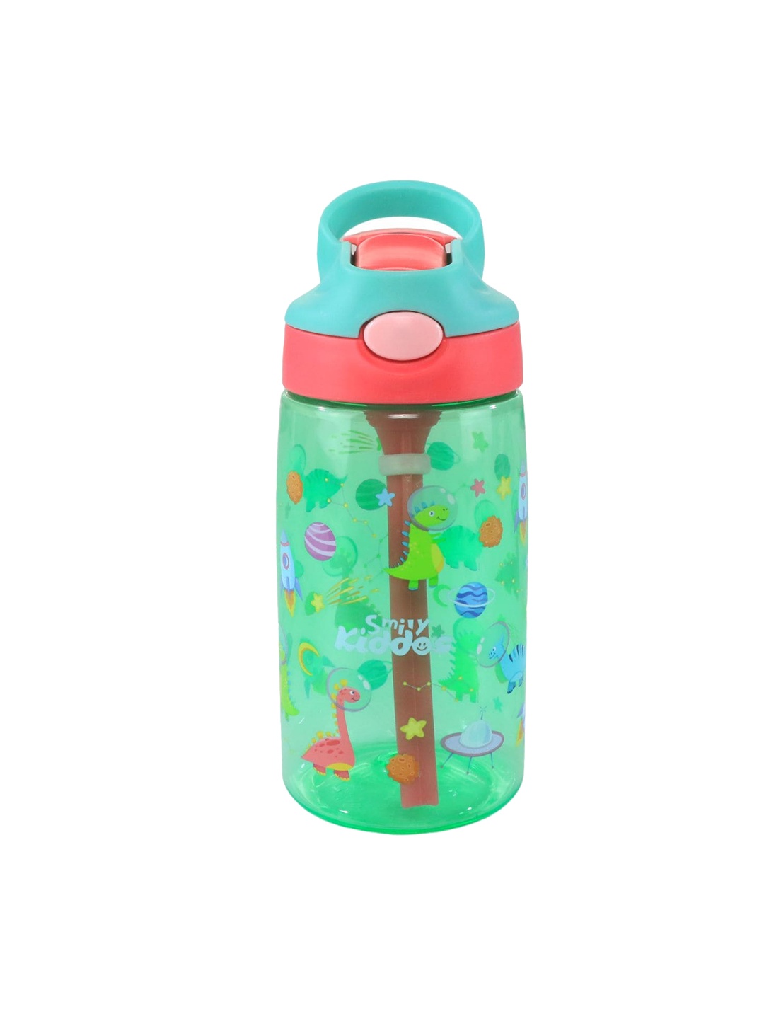 

Smily Kiddos Green Dino Printed Sipper Water Bottle 450 ml