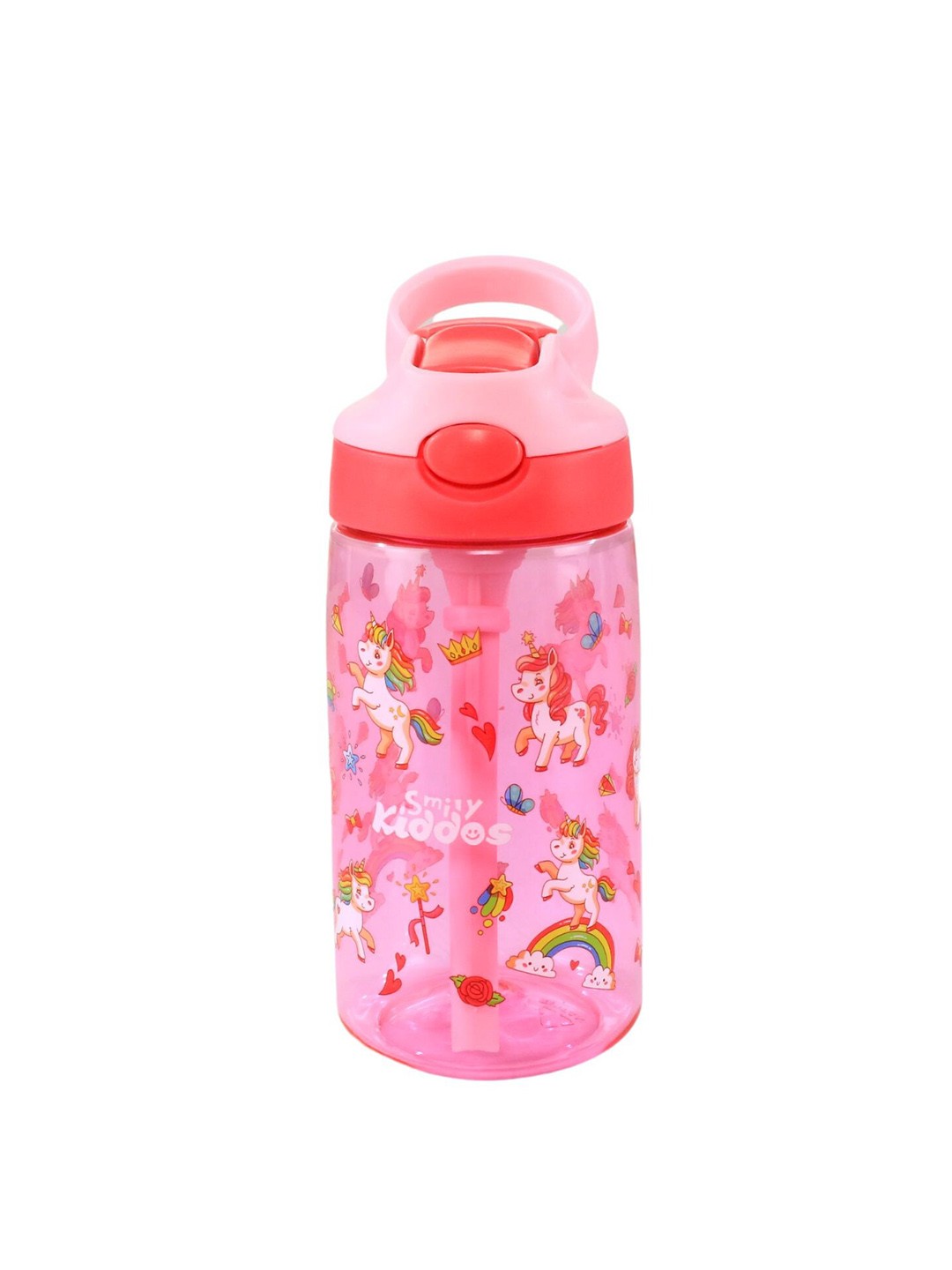 

Smily Kiddos Pink Unicorn Printed Sipper Water Bottle 450 ml