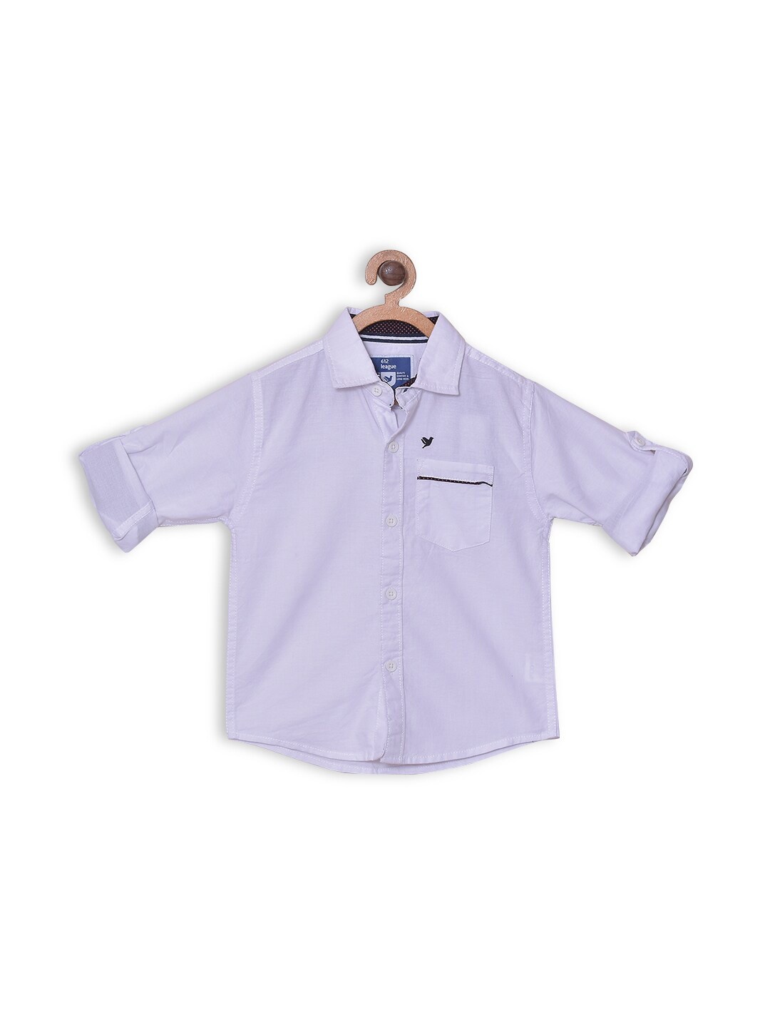 

612League Boys Standard Casual Shirt, White