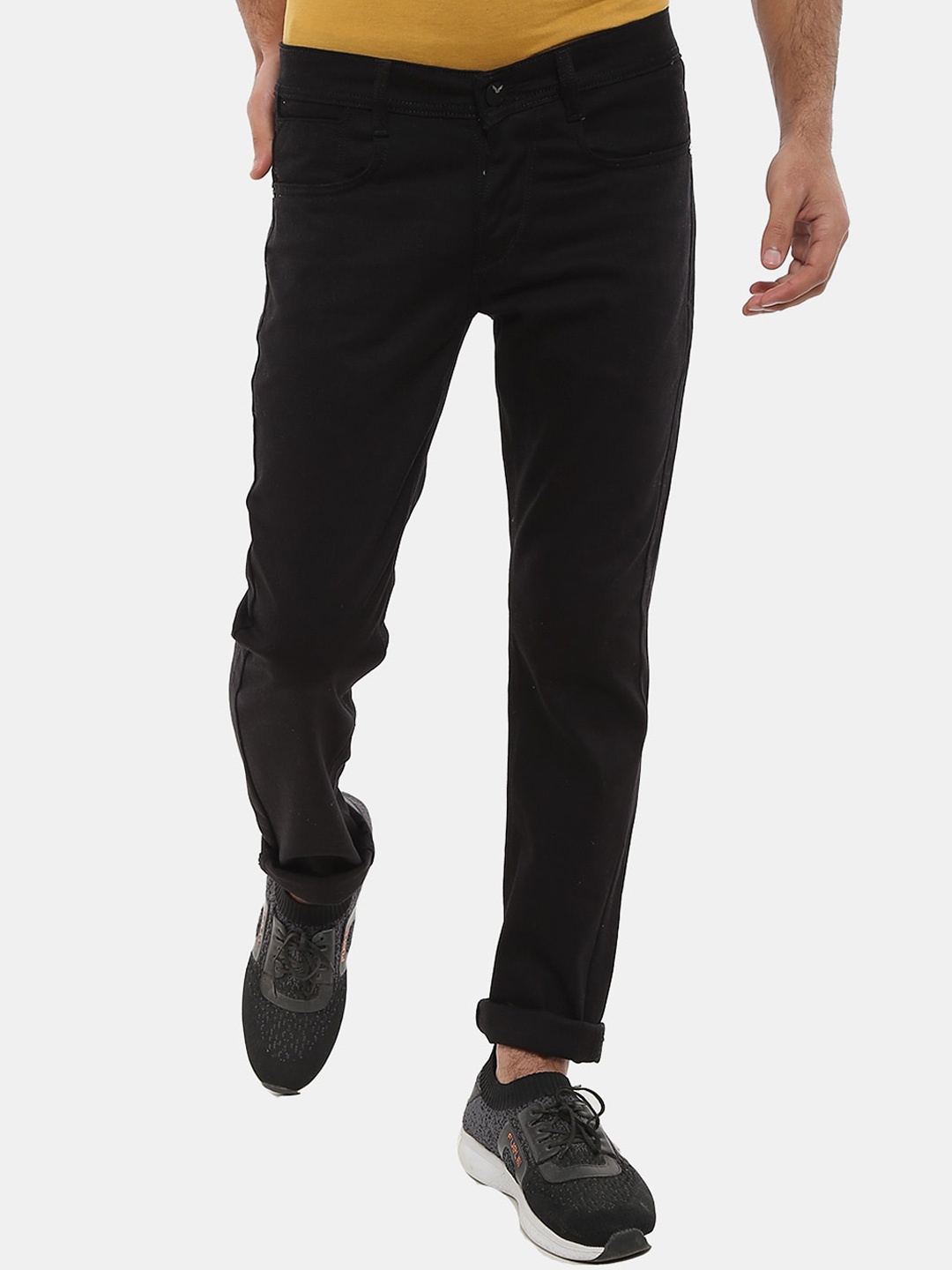 

V-Mart Men Cotton Classic Slim Fit Jeans, Black